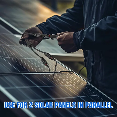 Miniatura 5 de ECO-WORTHY Conectores solares Y rama paralela PV adaptador cable cable enchufe kit de herramientas para panel solar (M/FF+F/MM)