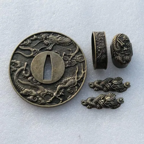 Miniatura 27 de Espada samurái japonesa KOSHIRAE – TSUBA FUCHI KASHIRA MENUKI 68-100