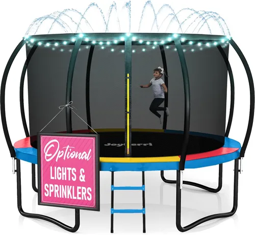 Miniatura 11 de JoyBerri Trampoline Outdoor - Upsurge ASTM Certified Safe 8Ft 10Ft 12Ft 14Ft 15Ft 16Ft Recreational Trampoline for Kids and Adults. Anti-Rust Negro