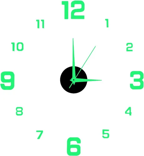 Miniatura 2 de Bluelans Reloj de pared sin marco, moderno espejo 3D de pared, decoración de reloj de pared, kit de reloj de bricolaje para el hogar, sala de estar