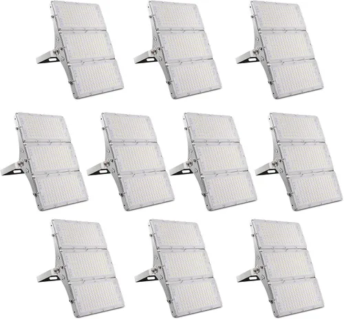 Miniatura 30 de papasbox Luz de inundación LED de 100 W para exteriores, luces de seguridad para exteriores de 8000 lúmenes, luces LED blancas cálidas de 3000 K