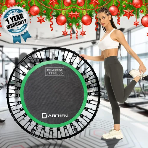 Miniatura 6 de DARCHEN - Mini trampolín para adultos, 450 libras; para interiores, para entrenamiento, fitness; da un rebote silencioso y seguro [40 pulgadas]