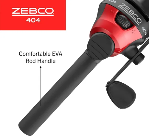 Miniatura 5 de Zebco 404 Spincast - Combo de carrete y caña de pescar, caña de fibra de vidrio duradera de 5 pies 6 pulgadas, 2 piezas con mango EVA, carrete
