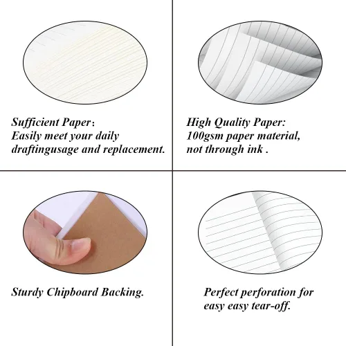 Miniatura 3 de Yaridar 17" x 11" Legal Pads, 25 Sheets/50 Pages Per Legal Note Pads, Line Notepads, 100Gsm White Line Paper