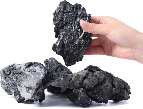 Miniatura 5 de Piedra natural Seiryu de 2 a 6 pulgadas, 4 piezas de rocas de acuario para paisajismo acuático, paisajismo de acuarios, terrarios, decoración