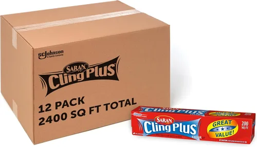 Miniatura 2 de Saran Cling Plus - Envoltura de plástico, 200 pies cuadrados, 1 unidad (paquete de 1)