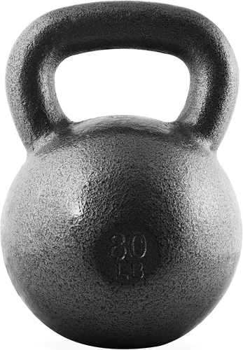 WF Athletic Supply Hammerstone - Pesas rusas de hierro fundido pintadas, equipo de hogar y gimnasio, ideal para entrenamiento de fuerza, O. 80lb -