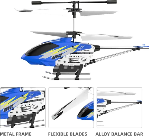 Miniatura 6 de Cheerwing Helicóptero de control remoto U12 con retención de altitud, mini helicóptero RC para adultos y niños, una tecla de despegue/aterrizaje y 2