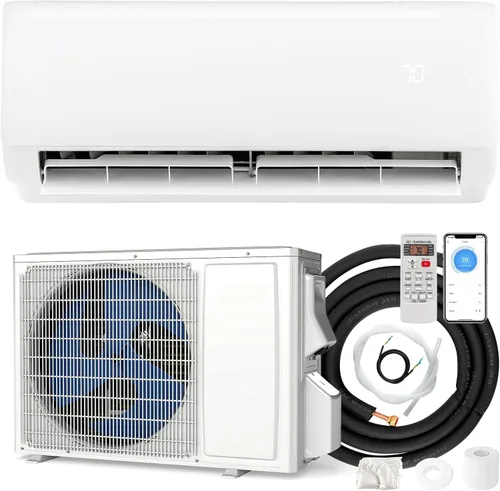 Miniatura 12 de SIMOE 9000 BTU Mini Split Air Conditioner and Heat Pump, 115V 20.5 SEER2 WiFi Enabled Mini Split AC/Heating System, Cools Up to 450 Sq.Ft, Ductless