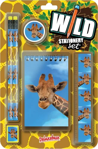 Miniatura 12 de Deluxebase Wild Stationery Set - Tigre blanco de animales de papelería con 2 lápices, borrador, sacapuntas, regla y lindo cuaderno. Suministros