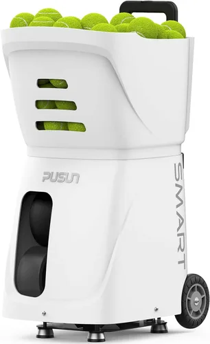 Miniatura 7 de Máquina de pelotas de tenis PT-Smart: control de aplicación con 12 modos de entrenamiento incorporados, giro de 6 niveles, 28-Pt, 75 MPH, 32.6