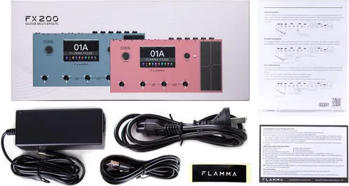 Miniatura 6 de FLAMMA FX200 - Procesador multiefectos con batería, pantalla táctil LCD de 5" programable, puerto MIDI, amplia E/S, grabación de audio USB, 58
