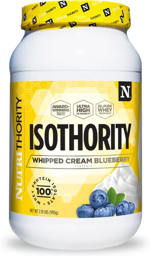 Miniatura 13 de Nutrithority - Polvo de proteína de suero aislado Isothority con proteína ultraabsorbible y BCAA para construir músculo y acelerar la recuperación