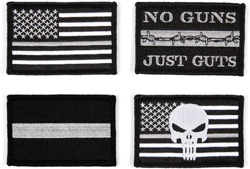 Miniatura 13 de Great 1 Thin Blue Line - Parche de bandera estadounidense, paquete de 4, policía y aplicación de la ley, 2 x 3 pulgadas, cierre de velcro/respaldo