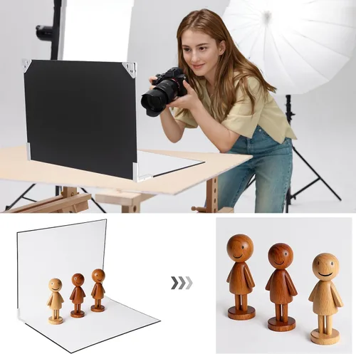 Miniatura 9 de Tablero de fondo de fotos Fotografía del producto: 10 piezas de 20 patrones Kit de fondo de comida de mesa - Accesorios planos para joyas