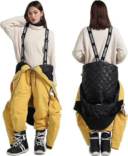 Miniatura 6 de IMPHUT Traje de esquí de una pieza para mujer, impermeable, resistente al viento, traje de nieve aislado para deportes de nieve