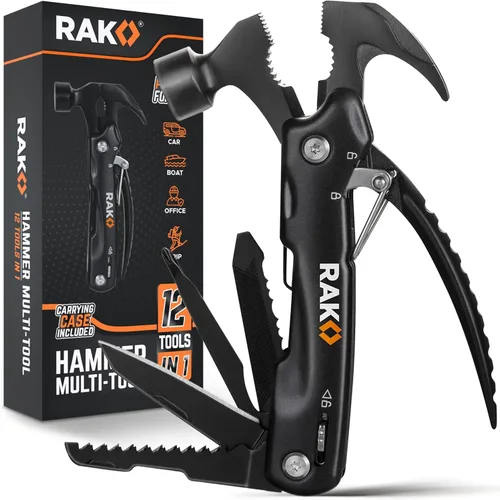 Miniatura 12 de RAK Pro Tools - Alicates multiherramienta – Regalos únicos geniales para papás que lo tienen todo – Multiherramienta compacta de supervivencia DIY