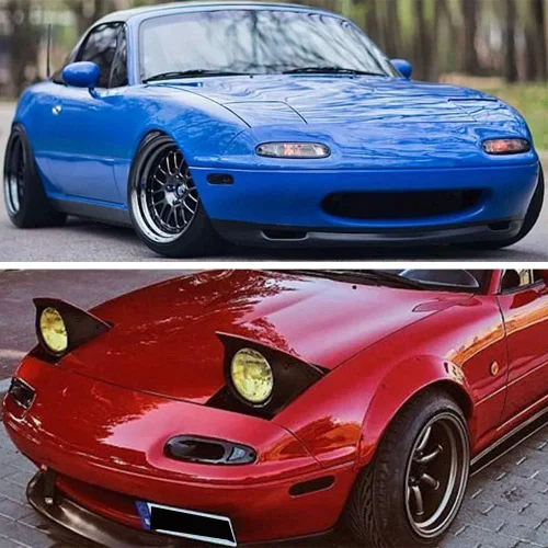 Miniatura 7 de 4 luces delanteras y traseras Miata LED de marcador lateral para Mazda Miata MX-5 1990-1997 Mazda Miata MX5 1999-2005 Mazda Miata MX5 lente ahumada