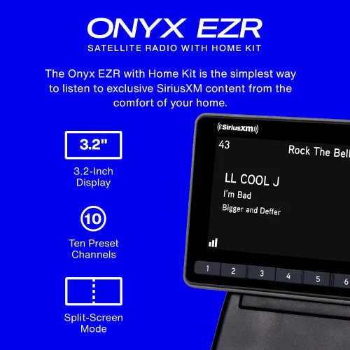 Miniatura 2 de SiriusXM SXEZR1H1 Onyx EZR Radio Satelital con Kit para el Hogar - Escucha SiriusXM en tu Sistema de Audio Doméstico o Altavoces Alimentados