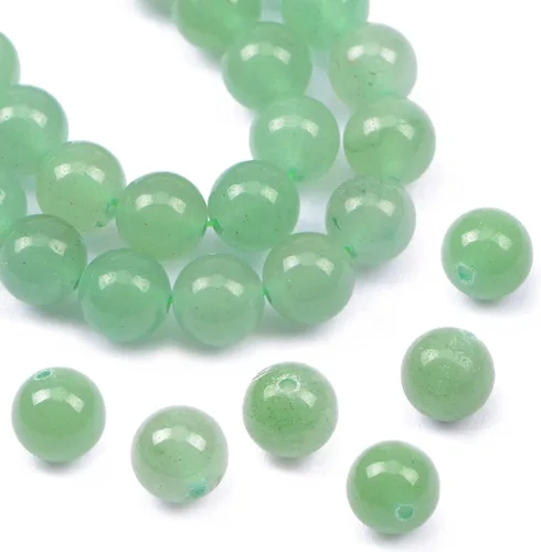 Miniatura 42 de AD Beads Cuentas redondas sueltas de piedras preciosas naturales de 15 pulgadas para pulseras, collares, aretes, manualidades, manualidades
