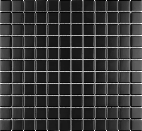 Merola Tile Metro - Azulejo cuadrado de porcelana de 1 pulgada, color negro mate, 10-3/4 x 11-3/4 pulgadas