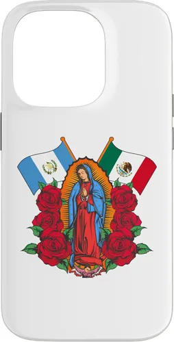 Miniatura 17 de Funda para iPhone 13 Pro Max Virgen de Guadalupe con bandera de Guatemala y México