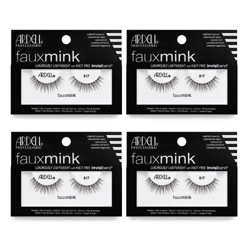 Miniatura 9 de Ardell Pestañas postizas de visón sintético Demi Wispies, sin nudos, pestañas reutilizables para una mezcla sin costuras, paquete de 4