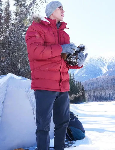 Miniatura 3 de Abrigo largo de invierno para hombre, con capucha, forro polar cálido y resistente al agua