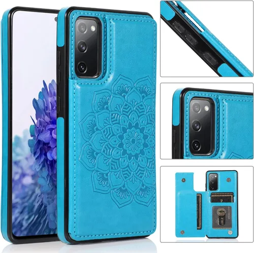 Miniatura 3 de Asuwish Funda compatible con Samsung Galaxy S20 FE y protector de pantalla de vidrio templado, ranura para tarjetero, función atril, cubierta