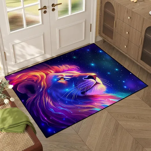 Miniatura 50 de Alfombra de Área Galaxia de 5' x 7', Dormitorio Sala de Estar para Niñas Niños Varones Alfombra Nebulosa Vórtex Tapetes Púrpura Azul Nube galaxy 1