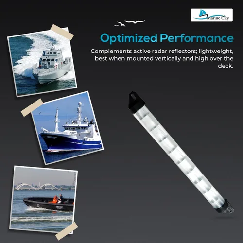 Miniatura 6 de MARINE CITY Tube Type Radar Reflector, Aluminum Sturdy and Strong Smooth Design, Ideal for Powerboats, Pontoons, Boats, RVs, Ships, Yachts