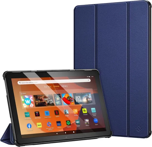 Miniatura 19 de Fintie Funda delgada para tableta Fire HD 10 (13ª generación, versión 2023) – Funda rígida de triple pliegue ligera con función de encendido