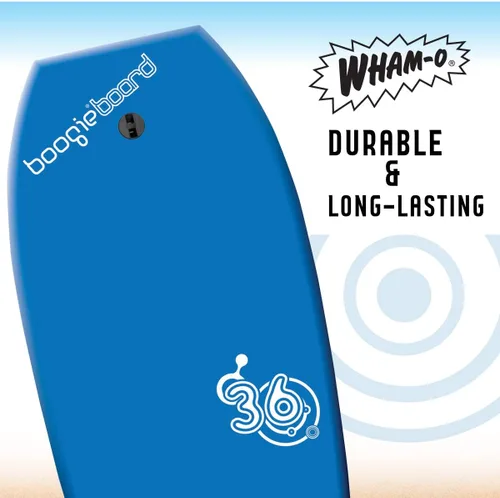 Miniatura 6 de BoogieBoard - Bodyboard de 36 pulgadas, núcleo de Phuzion, cubierta XPE, parte inferior de HDPE, cola creciente, incluye correa para la muñeca