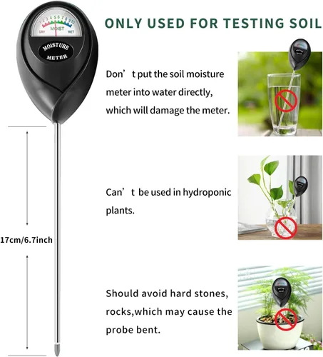 Miniatura 6 de Censinda Medidor de humedad del suelo, monitor de humedad del suelo para plantas de casa, sensor de humedad del higrómetro del suelo para interiores