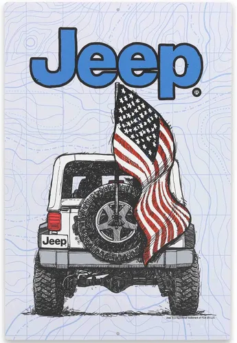 Miniatura 10 de Letrero de metal blanco y negro para Jeep Thing, letrero vintage para garaje o cueva de hombre Blanco/Negro