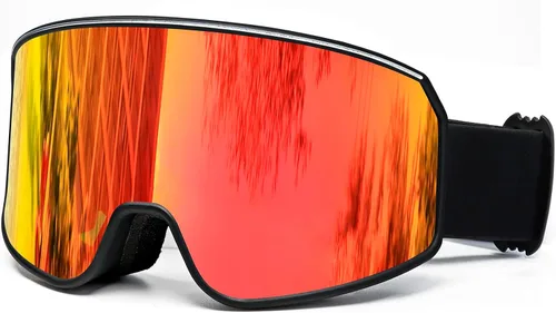 Miniatura 13 de SPOSUNE Gafas de esquí sobre gafas con doble lente Gafas de nieve antivaho anti-UV para hombres, mujeres, jóvenes, esquí, motos de nieve Lente
