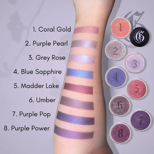 Miniatura 6 de Sombra de ojos mineral orgánica en polvo suelto - Purple Pearl Perla Púrpura