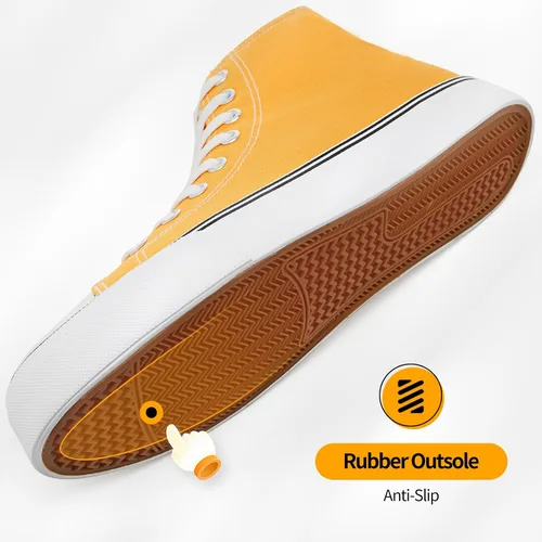 Miniatura 11 de ZGR Tenis de lona para hombre, con cordones, clásicos, casuales, para caminar