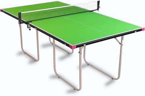 Butterfly Mesa de ping pong junior – Mesa de tenis de mesa de tamaño 3/4 – Mesa de juego ahorradora de espacio para sala de juegos – Mesa de ping