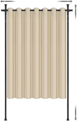Juego de cortina y barra divisora de habitación, barra divisora de pared ajustable de 6 x 10.2 pies y cortinas de privacidad suaves, portátil, fácil