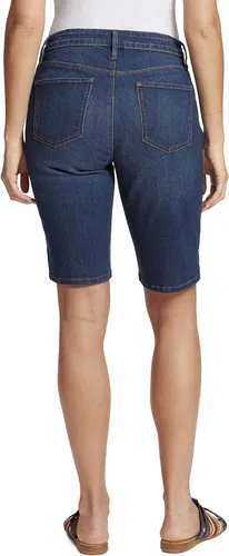 Miniatura 4 de Gloria Vanderbilt Bermudas de jean con cinturón de tiro medio para mujer