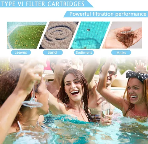Miniatura 3 de Cartucho de filtro de piscina tipo I, 3.11 x 3.48 pulgadas, tamaño I para filtro de piscina, bombas de filtro de piscina, reemplazos universales