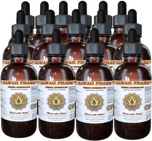 Hawaii Pharm Extracto líquido de Reishi – Tónico de emperadores, grado profesional, tintura de hongos Reishi hechos a mano en lotes pequeños