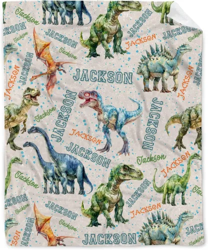 Miniatura 31 de Manta de bebé de esqueletos de dinosaurios de neón retro de los años 80, regalos para niños y niñas, decoración de dinosaurios, felpa suave