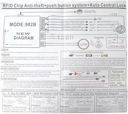 Miniatura 8 de Arrancador automático del interruptor del motor de encendido del botón de encendido del motor de 12V del coche