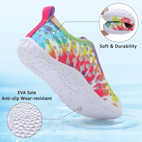Miniatura 4 de Fires Zapatos de agua para niños y niñas, de secado rápido, transpirables, calcetines de agua descalzos para playa, natación, zapatos deportivos