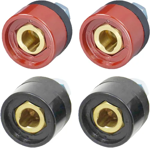 Miniatura 5 de RIVERWELD Cable de soldadura TIG Conector-Plug Negro DKZ10-25 200Amp Dinse Quick Fitting 2pcs