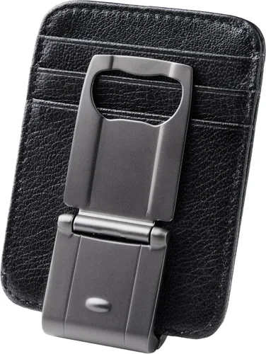 Miniatura 8 de MoneyClamp® Munich Gunmetal Grey con billetera de cuero, el único clip para dinero que nunca pierde su agarre, Munich Gris Gunmetal