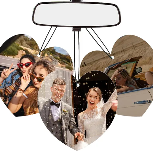 Ambientadores personalizados con imagen, 19 tipos de aromas, ambientador personalizado de doble cara con foto, ambientador personalizado para LOVE
