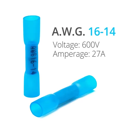 Miniatura 2 de Wirefy 150 terminales de crimpado termorretráctiles de extremo a extremo, terminales eléctricos aislados para cables sin costuras, 1,5-2,5 mm²